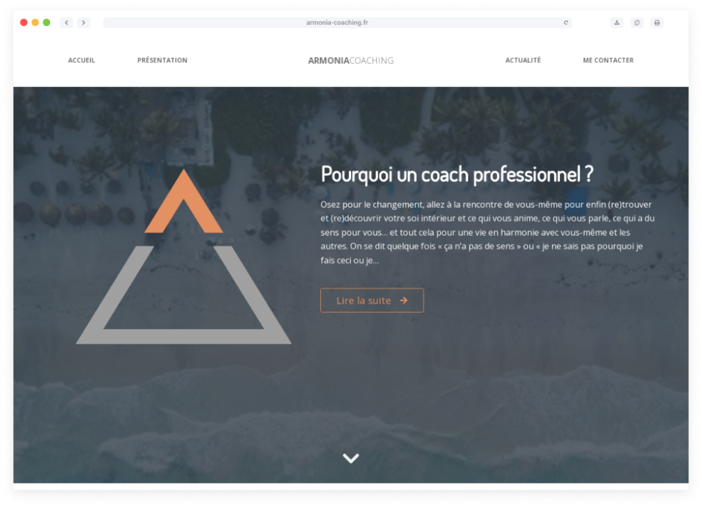 Création du site internet pour un coach professionnel