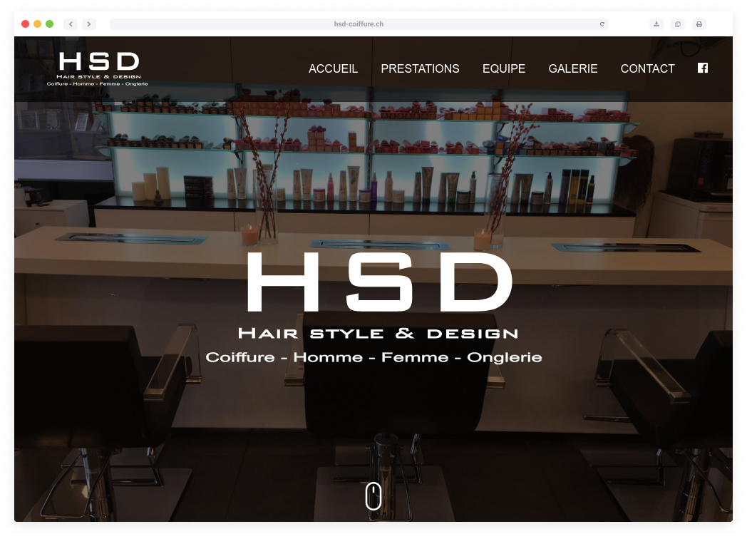 Création du site internet d’un salon de coiffure